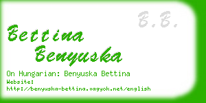 bettina benyuska business card